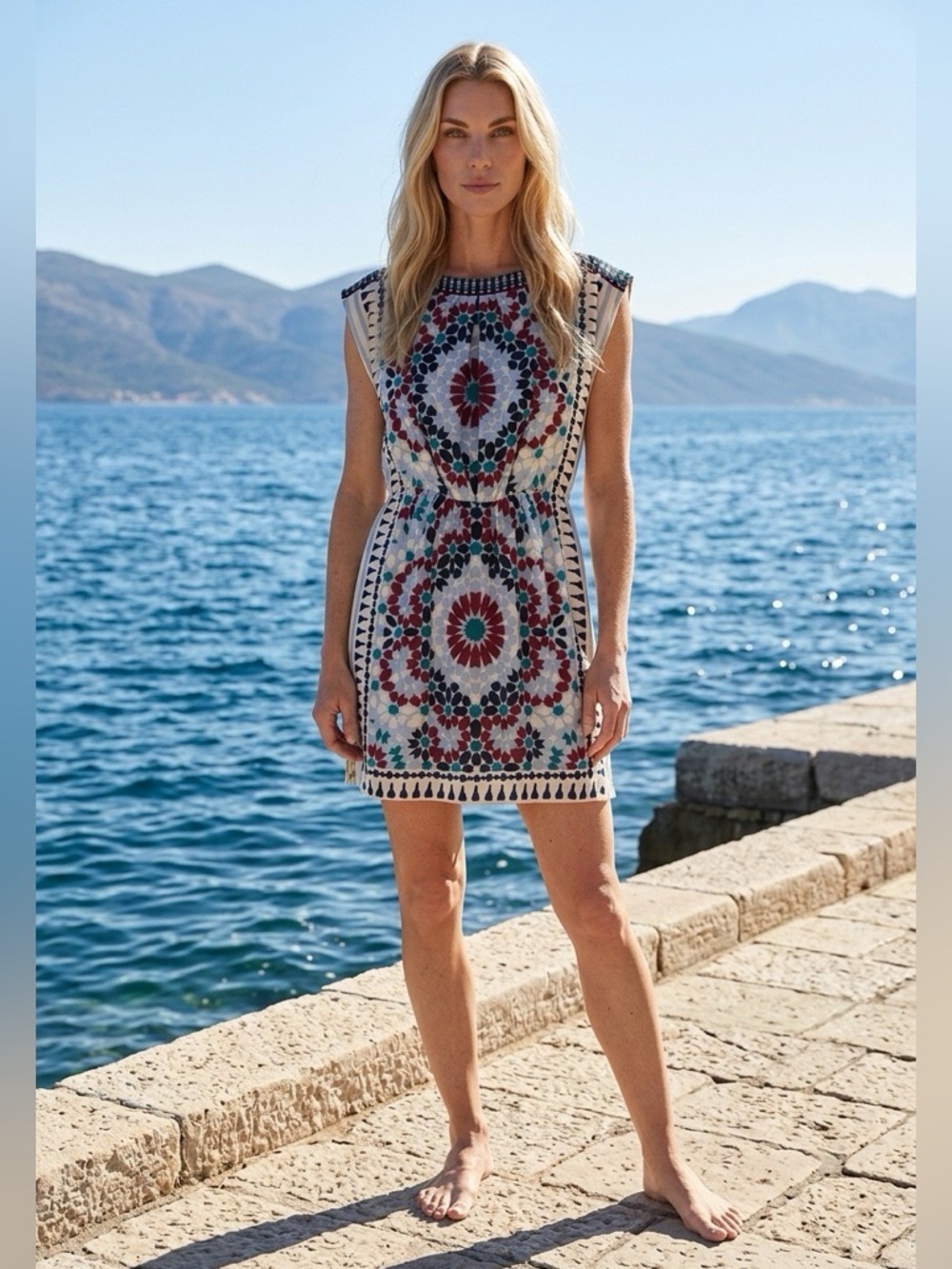 Maje Mosaic print Mini Dress/Tunic
European size 3-US size large